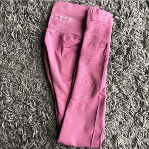 Alphalete revival leggings black and pink